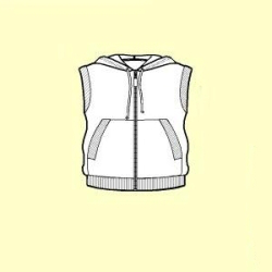 Hooded sweatshirt - sleeveless for babies